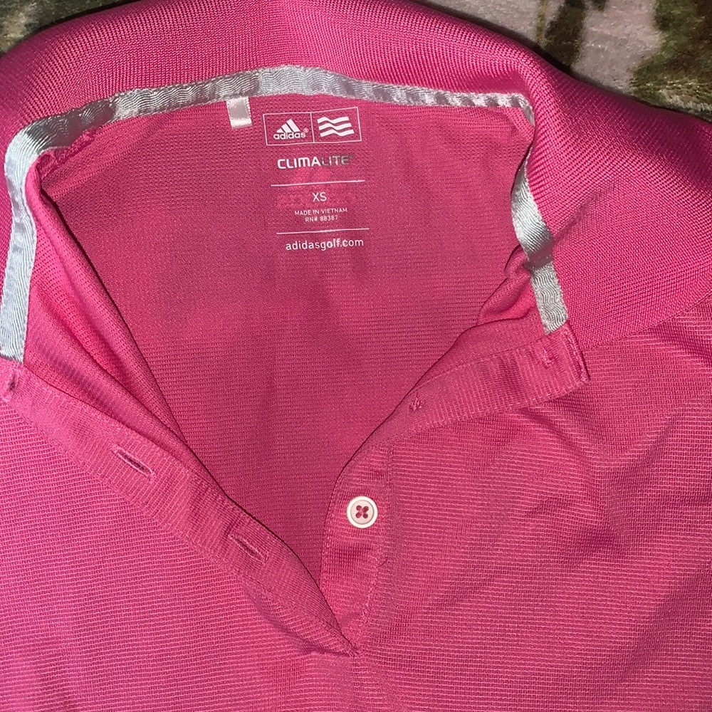 🌸Pink Adidas golf shirt🌺